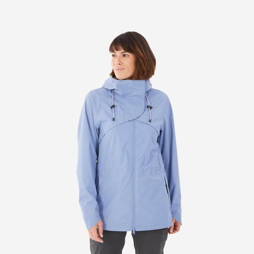 Chamarra Impermeable De Senderismo Nh500 Mujer Azul Quechua