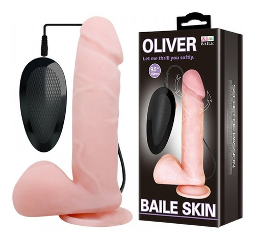 Pênis Consolo Vibrador Grande Em Cyberskin Giratório 19cm