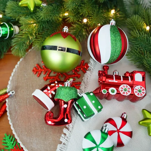 Set De Ornamentos De Bolas De Navidad De Shareconn 75pcs, Bo