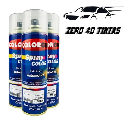 3 Tintas Spray Automotivo Black Piano Pu + 2 Verniz + Primer