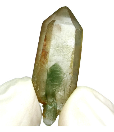 Punta Cuarzo Fantasma Verde Piramidal Clorita 3,4cm. 5g.