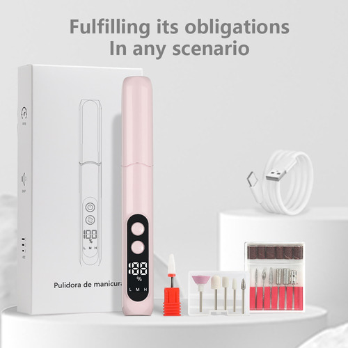 Kit De Uñas Taladro De Uñas Lima De Uñas Eléctrica Motor De