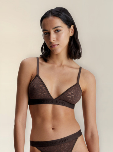 Bralettetriángulo Intrinsi Unlined Café Calvin Klein
