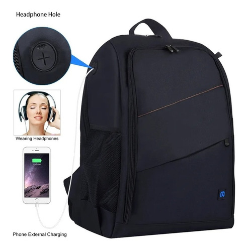 Imagen 6 de 9 de Mochila Para Cámara Fotográfica Puluz Pu5011 Impermeable