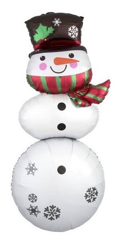 Navidad Mono De Nieve Posada Decora Globo Gigante Multi Met