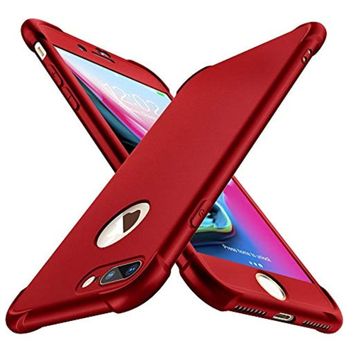 Funda Para iPhone 8 Plus 7 Plus Con 2 Protectores De Pantall