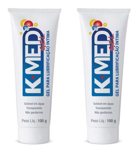 Kit 2 Gel Lubrificante Íntimo Kmed 100g Ky Base De Água