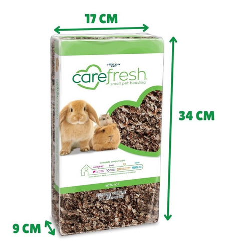 Imagen 8 de 8 de Sustrato De Papel Carefresh Natural 14l Roedores/fauna Salud