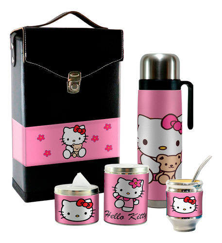 Set Kit Equipo Matero Termo Inox Hello Kitty Br