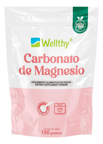 Suplemento en polvo Wellthy Suplementos Carbonato de Magnesio x 150g