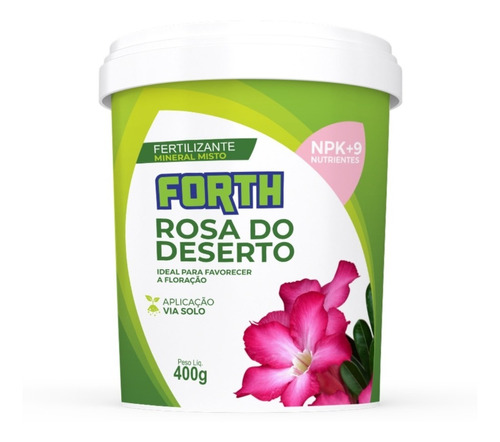 Adubo Fertilizante Forth Rosa Do Deserto 400g Floração Flor