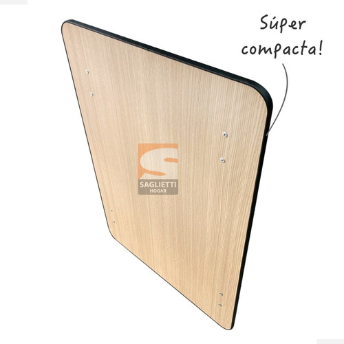 Imagen 5 de 9 de Mesa Plegable Aluminio Madera Melamina 90x60 Camping Balcón