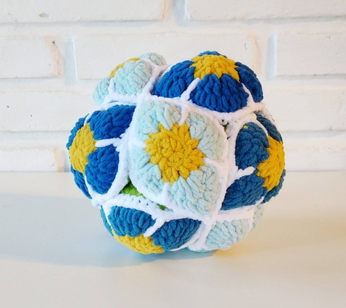 Pelota Encastrable Didáctica Tejida Crochet Montessori Bebé