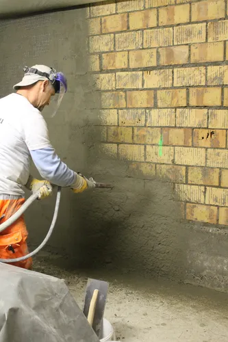 Revoque exterior proyectable 3 en 1 con Hidrófugo Sika RPH fibrado