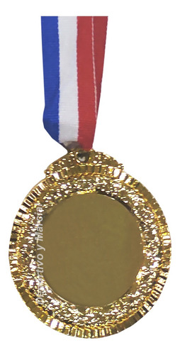 Medalla De Pvc Con Cinta Bronce Plata Dorada Torneos Fiestas