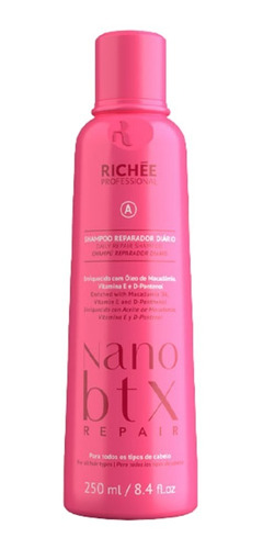 Imagem 1 de 1 de Richée Nanobtx Shampoo Reparador Diário 250ml