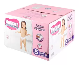 Pañales Etapa 5 Huggies Niña Ultraconfort Con 90 Piezas Género Mujer Talla Etapa 5