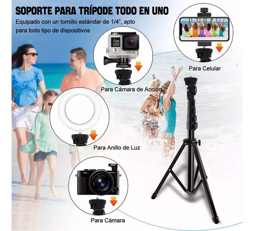 Yan Trípode Celular Selfie Stick Bluetooth Control Remoto