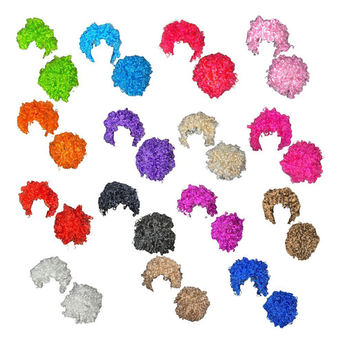 2 Peluca Afro Colores Chinos Fiesta Mayoreo Batucada