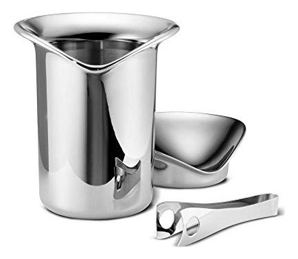 Cubitera Georg Jensen De Acero Inoxidable Con Pinza