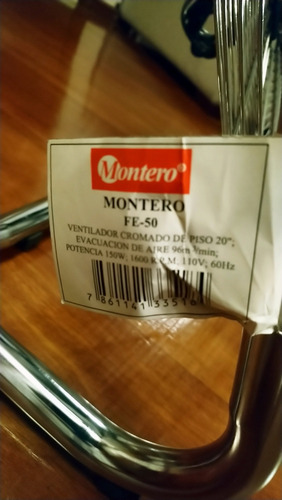 Imagen 5 de 6 de Ventilador De Piso Montero De 20 Pulgadas