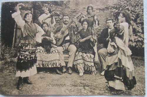 Antigua Postal De Granada Danza De Gitanos