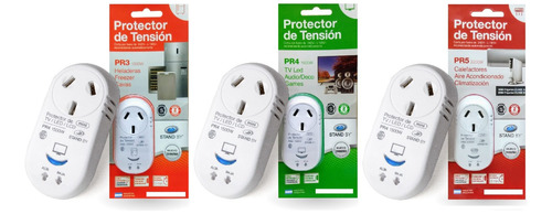 Combo 3 Protectores Tension Heladera Tv Led Aire Acondicion.