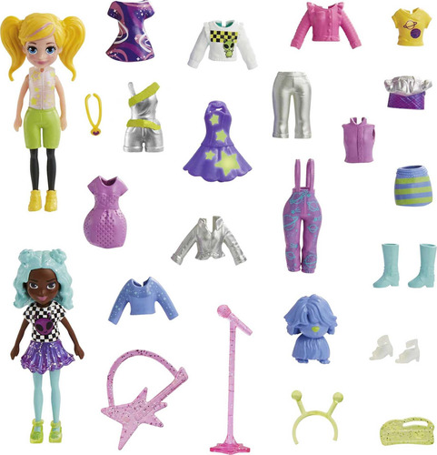 Polly Pocket Juguete De Viaje Con Dos Muñecas (3 Pulgadas).