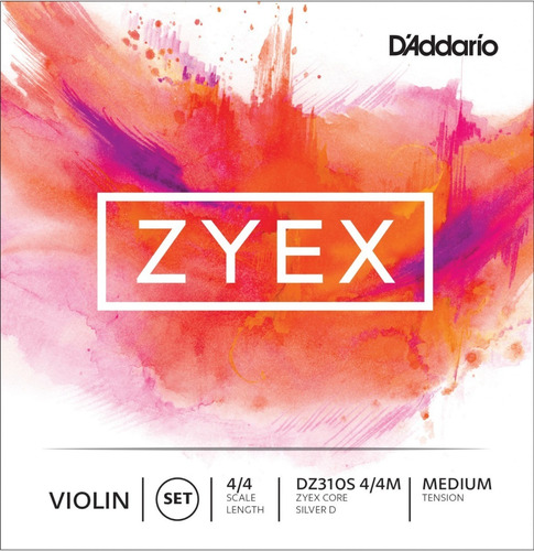 Encordado Daddario Zyex Violin 4/4 Silver D Dz310s4/4l
