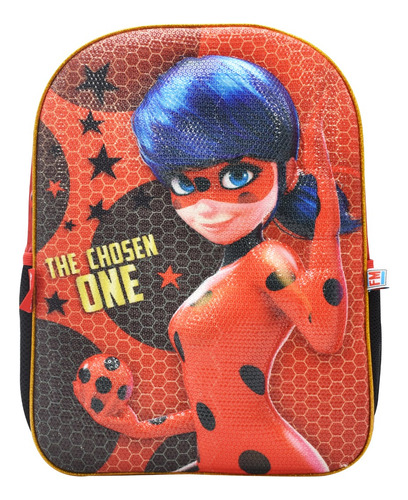 Mochila Miraculous The Chosen One 3d Kinder Negra Fotorama Color Negro