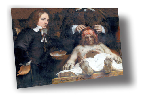 Lienzo Canvas Arte Lecciones Anatomía Dr Jan Rembrandt 50x