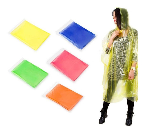 Capa Ruana Poncho Impermeable Plástico Para Lluvia Cobertor