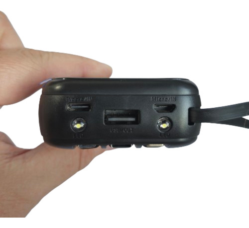 Power Bank 10.000mah Carregador Rápido Slim Portátil Bte-86e Cor Preto