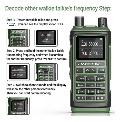 Comunicador Radio Walk Talk Green Con Auriculares