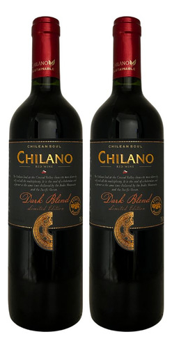 Kit 2 Vinhos Chilano Dark Blend Tinto Chile 750ml