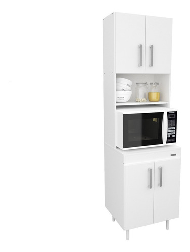 Mueble Columna De Cocina 4 Puertas Despensero Blanco 10155 Color 10155 - Blanco