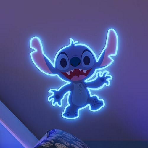 Cartel De Neón Disney Stitch Compatible Con Paredes - Luz Le
