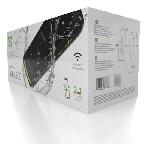 Klip Xtreme - Parlante Bt 2en1 Ipx7 Sumerg 20w Aut 14hs Kbs-