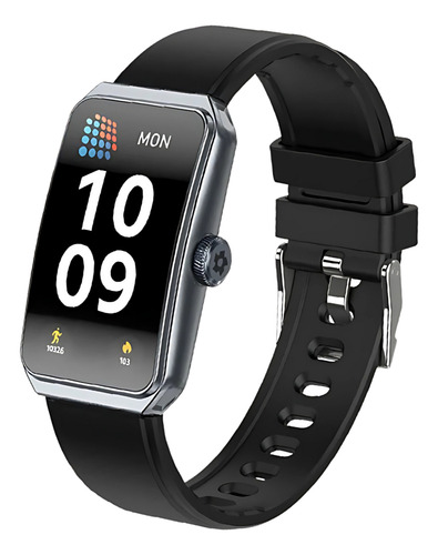 Smartwatch Reloj Inteligente Bluetooth 1.47'' Malla Silicona Plateado Negro Negro Negro