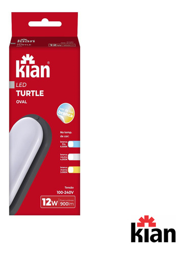 Kit 15 Arandela Tartaruga Preta Ip65 12w Branco Neutro 4000k
