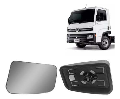 Lente Retrovisor Menor Vw Delivery 2018 Até 2022 Com Base