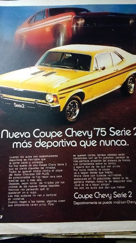 Publicadad De Coupe Chevy 75 Serie 2 Vintage