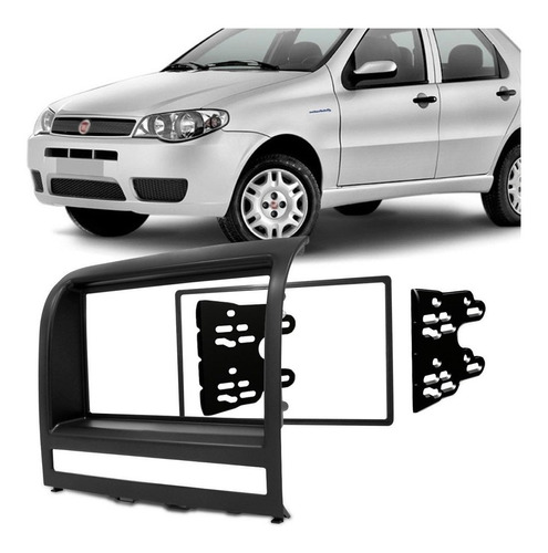 Moldura 2din Preta Fiat Palio Idea Siena Strada P Dvd 2 Din