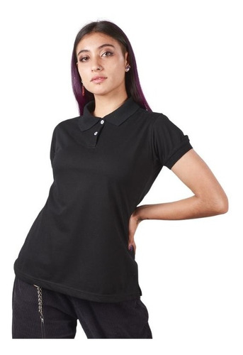 Paquete De 3 Camisetas Tipo Polo Negras Para Mujer