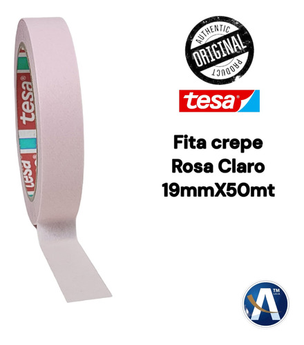 Fita Crepe 4333 Rosa Claro 19mmx50m Tesa