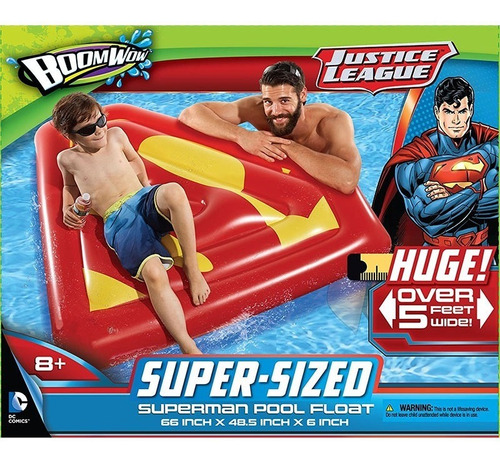 Balsa Inflable Superman Piscina Justice League En Caja