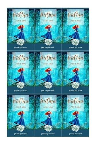 Kit Imprimible Merida Valiente Brave Princesa Disney W109