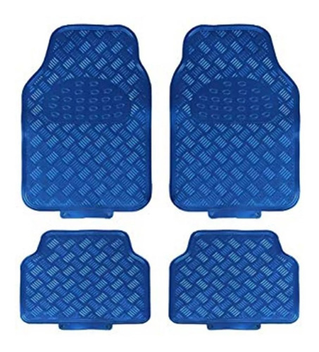 Cubrealfombras Tunning Metalizada Azul X4