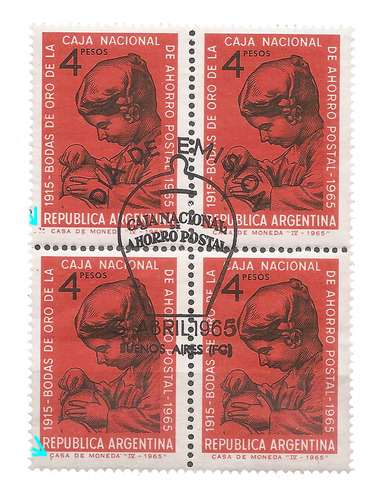 Argentina 701 Gj 1296 Variedades Unico $ Caja Ahorro Postal