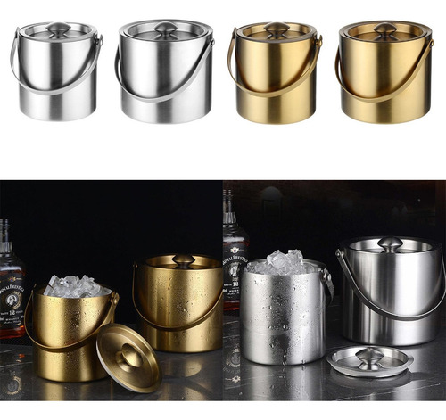 Cubitera De Acero Inoxidable Con Tapa For Home Bar, Chillin